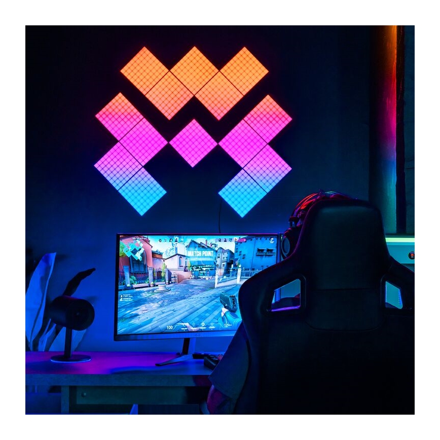 Twinkly - LED RGB Zatemnitveni panel SQUARES 64xLED 16x16 cm Wi-Fi