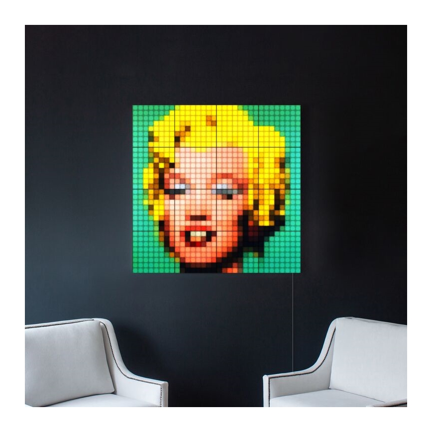 Twinkly - LED RGB Zatemnitveni panel SQUARES 64xLED 16x16 cm Wi-Fi