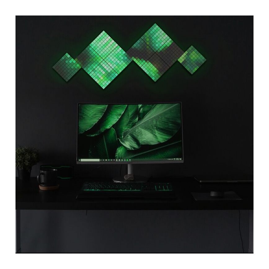 Twinkly - SET 6xLED RGB Zatemnitveni panel SQUARES 64xLED 16x16 cm Wi-Fi