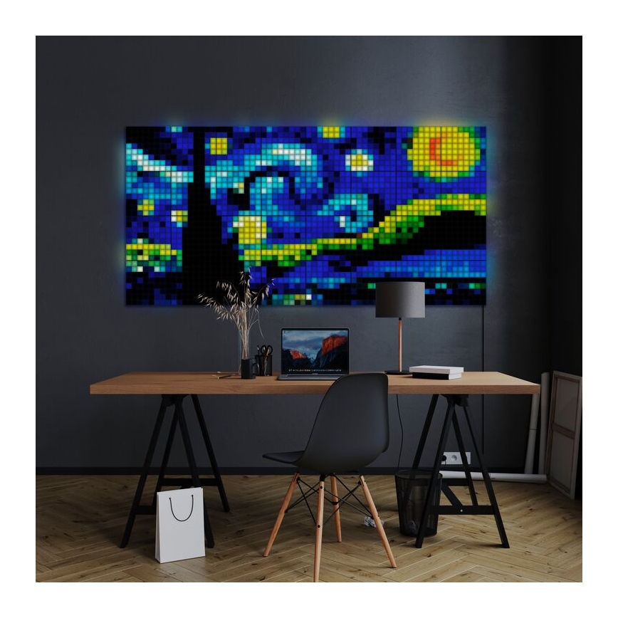 Twinkly - SET 6xLED RGB Zatemnitveni panel SQUARES 64xLED 16x16 cm Wi-Fi