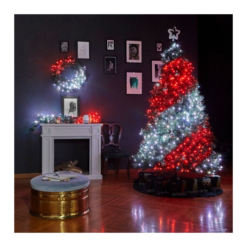 Twinkly - LED RGB Zatemnitven Božični venec PRE-LIT WREATH 50xLED pr. 61cm Wi-Fi