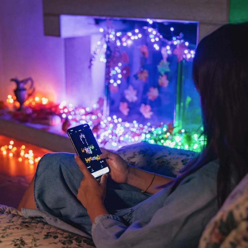 Twinkly - LED RGBW Zatemnitven zunanji božična veriga STRINGS 250xLED 23,5m IP44 Wi-Fi