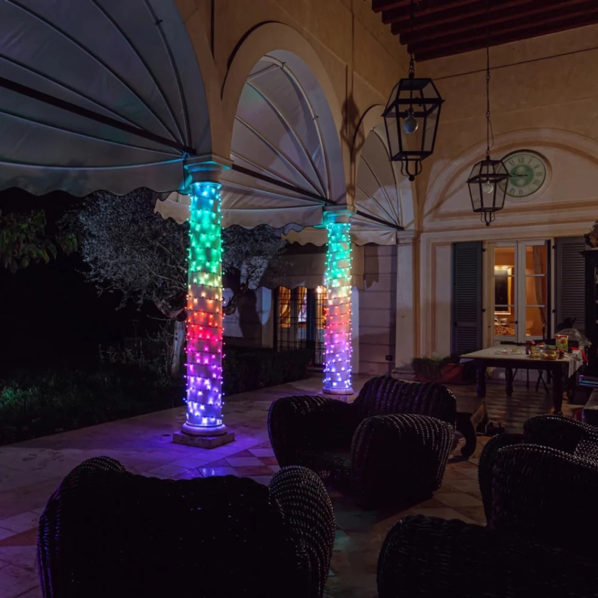 Twinkly - LED RGBW Zatemnitven zunanji božična veriga STRINGS 250xLED 23,5m IP44 Wi-Fi