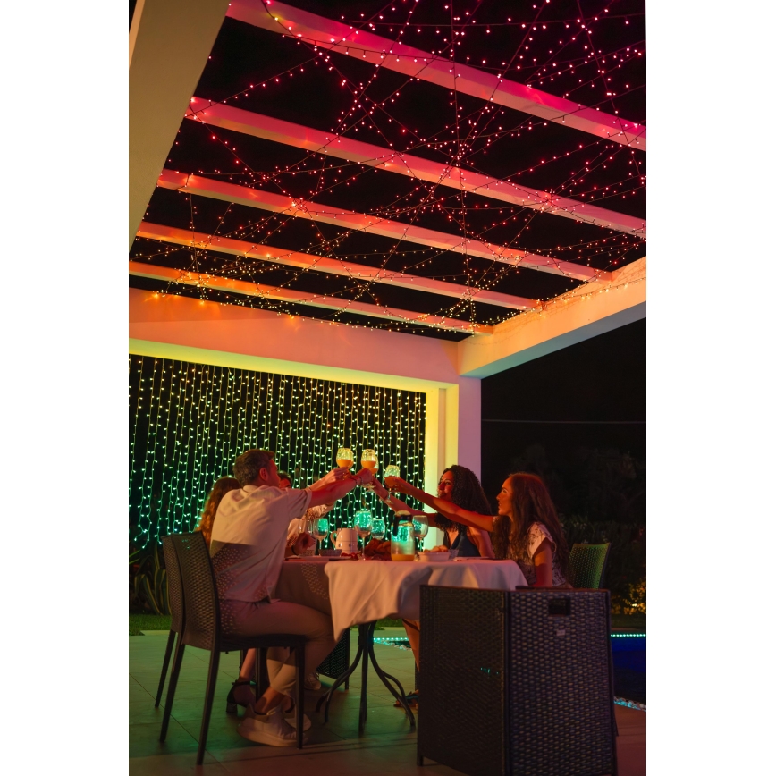Twinkly - LED RGBW Zatemnitven zunanji božična veriga STRINGS 250xLED 23,5m IP44 Wi-Fi