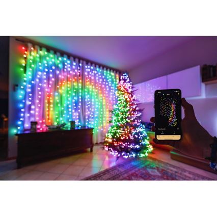 Twinkly - LED RGBW Zatemnitven zunanji božična veriga STRINGS 250xLED 23,5m IP44 Wi-Fi