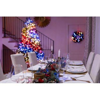 Twinkly - LED RGBW Zatemnitven zunanji božična veriga STRINGS 250xLED 23,5m IP44 Wi-Fi