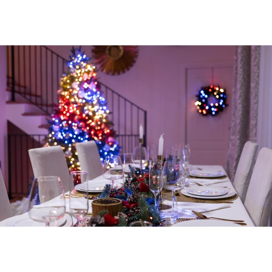 Twinkly - LED RGBW Zatemnitven zunanji božična veriga STRINGS 250xLED 23,5m IP44 Wi-Fi
