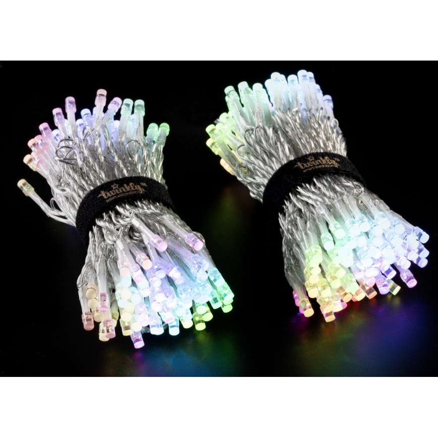 Twinkly - LED RGBW Zatemnitven zunanji božična veriga STRINGS 250xLED 23,5m IP44 Wi-Fi