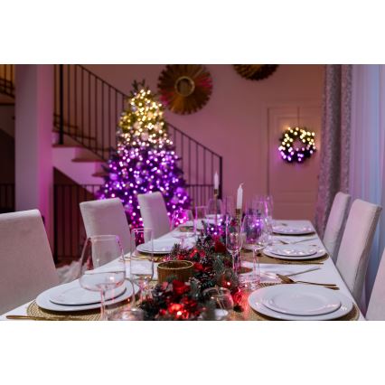 Twinkly - LED RGBW zatemnjevalni zunanji božični niz STRINGS 250xLED 23,5m IP44 Wi-Fi