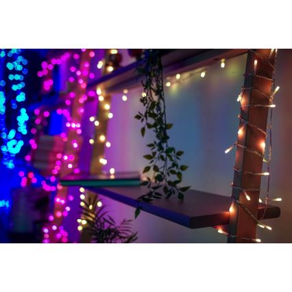 Twinkly - LED RGBW zatemnjevalni zunanji božični niz STRINGS 250xLED 23,5m IP44 Wi-Fi