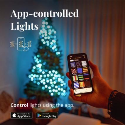 Twinkly - LED RGBW zatemnjevalni zunanji božični niz STRINGS 250xLED 23,5m IP44 Wi-Fi