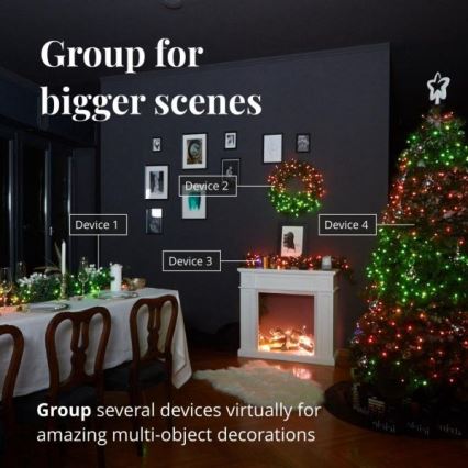 Twinkly - LED RGBW zatemnjevalni zunanji božični niz STRINGS 250xLED 23,5m IP44 Wi-Fi