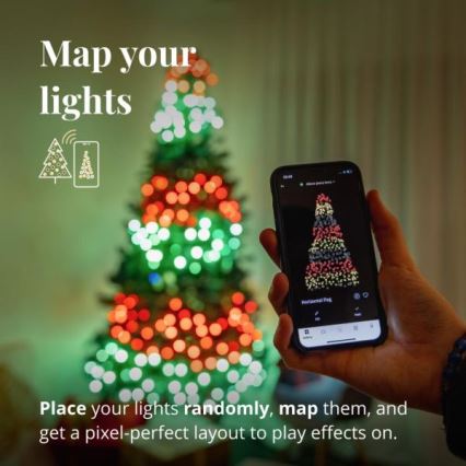 Twinkly - LED RGBW zatemnjevalni zunanji božični niz STRINGS 250xLED 23,5m IP44 Wi-Fi
