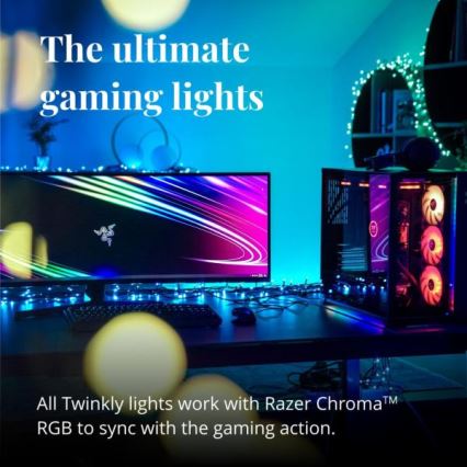 Twinkly - LED RGBW zatemnjevalni zunanji božični niz STRINGS 250xLED 23,5m IP44 Wi-Fi