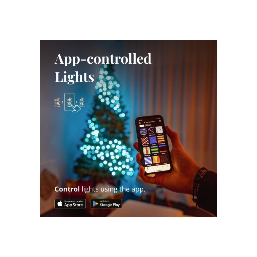 Twinkly - LED RGBW zatemnjevalna zunanja veriga STRINGS 250 LED 23,5m IP44 Wi-Fi