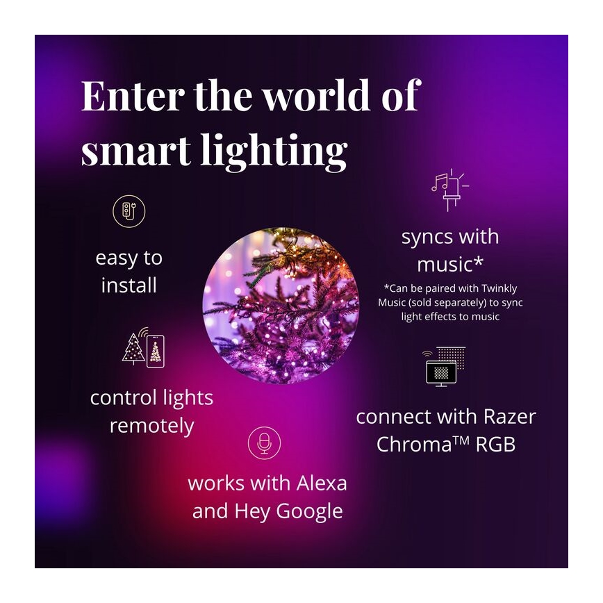 Twinkly - LED RGB Zatemnitvena zunanja božična veriga STRINGS 250xLED 23,5m IP44 Wi-Fi