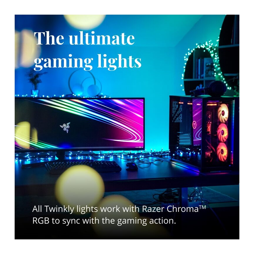 Twinkly - LED RGB zatemljiv zunanji niz STRINGS 250xLED 23,5m IP44 Wi-Fi