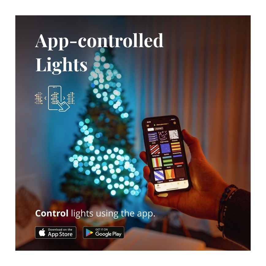 Twinkly - LED RGB zatemljiv zunanji niz STRINGS 250xLED 23,5m IP44 Wi-Fi