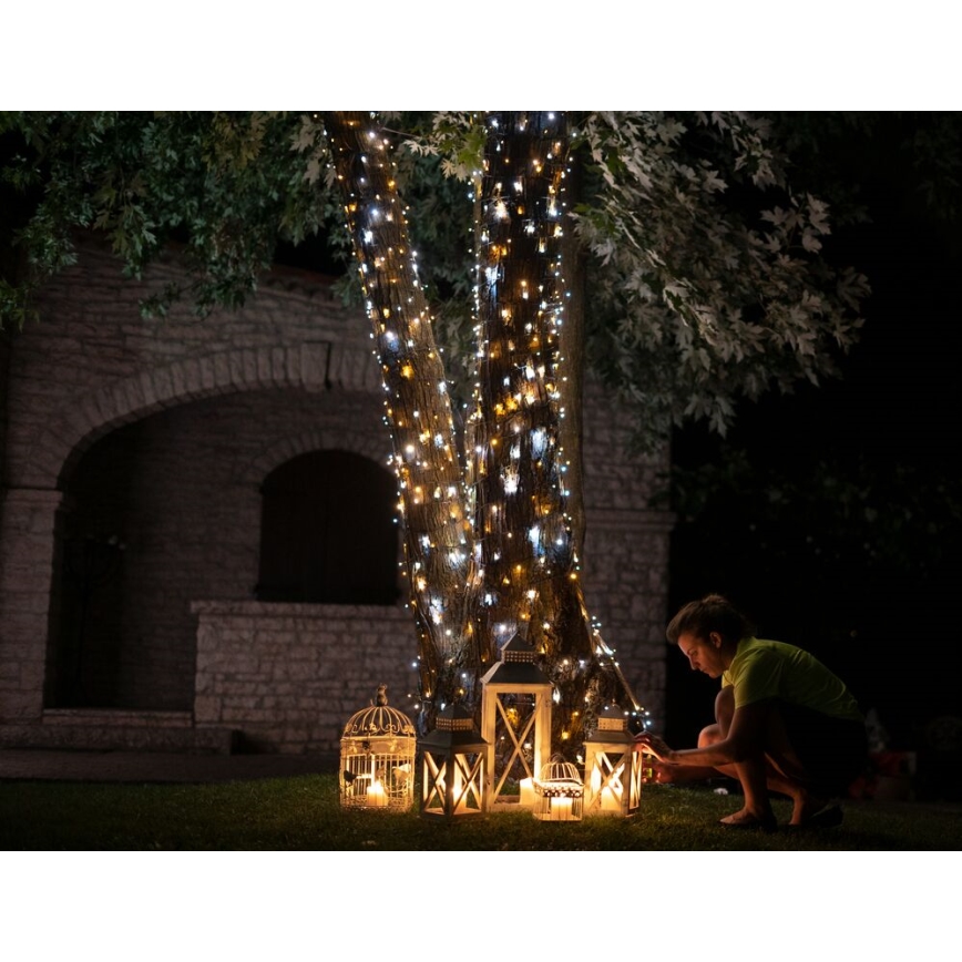 Twinkly - LED Zatemnitvena zunanja božična veriga STRINGS 400xLED 35,5m IP44 Wi-Fi
