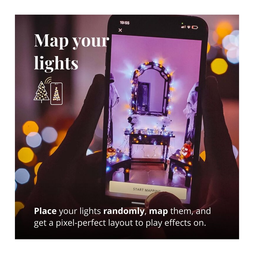 Twinkly - LED Zatemnitvena zunanja božična veriga STRINGS 400xLED 35,5m IP44 Wi-Fi