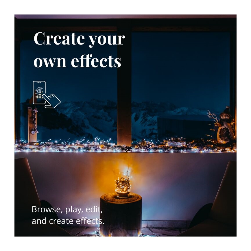 Twinkly - LED Zatemnitvena zunanja božična veriga STRINGS 400xLED 35,5m IP44 Wi-Fi