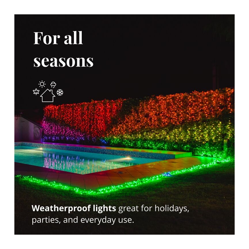 Twinkly - LED RGBW Zatemnitvena zunanja božična veriga STRINGS 400xLED 35,5m IP44 Wi-Fi