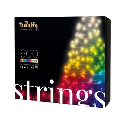 Twinkly - LED RGBW Zatemnitvena zunanja božična veriga STRINGS 600xLED 51,5m IP44 Wi-Fi