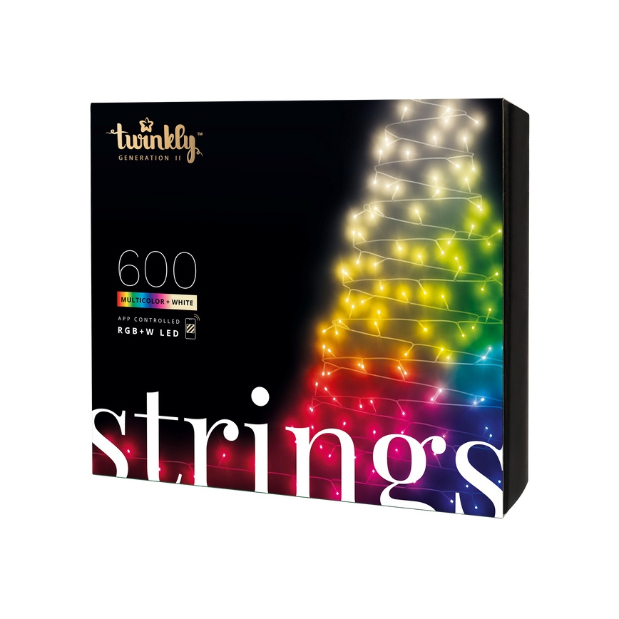 Twinkly - LED RGBW Zatemnitvena zunanja božična veriga STRINGS 600xLED 51,5m IP44 Wi-Fi