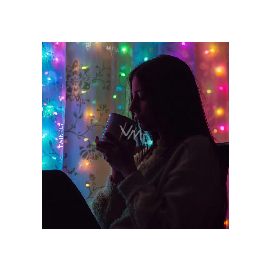 Twinkly - LED RGBW Zatemnitvena zunanja božična zavesa CURTAIN 210xLED 6,1m IP44 Wi-Fi