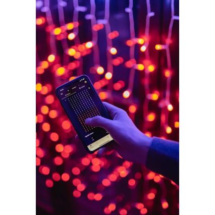 Twinkly - LED RGBW Zatemnitvena zunanja božična zavesa CURTAIN 210xLED 6,1m IP44 Wi-Fi