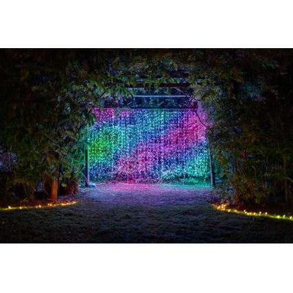 Twinkly - LED RGBW Zatemnitvena zunanja božična zavesa CURTAIN 210xLED 6,1m IP44 Wi-Fi