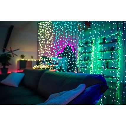 Twinkly - LED RGBW Zatemnitvena zunanja božična zavesa CURTAIN 210xLED 6,1m IP44 Wi-Fi