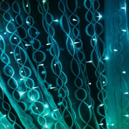 Twinkly - LED RGBW Zatemnitvena zunanja božična zavesa CURTAIN 210xLED 6,1m IP44 Wi-Fi