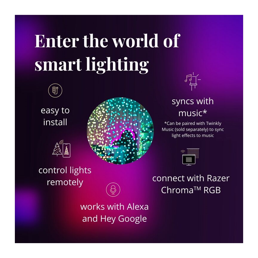 Twinkly - LED RGBW Zatemnitvena zunanja božična zavesa CURTAIN 210xLED 6,1m IP44 Wi-Fi