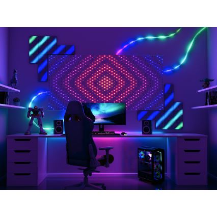 Twinkly - LED RGB Zatemnitvena božična zavesa MATRIX 480xLED 1x1 m Wi-Fi