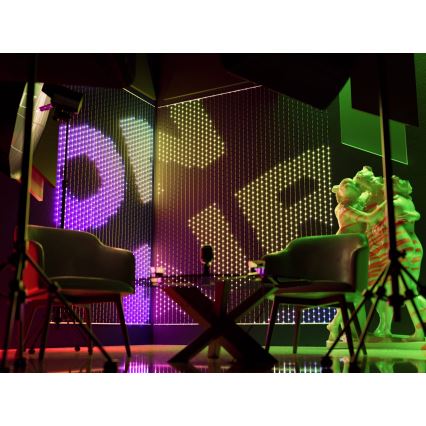 Twinkly - LED RGB Zatemnitvena božična zavesa MATRIX 480xLED 1x1 m Wi-Fi