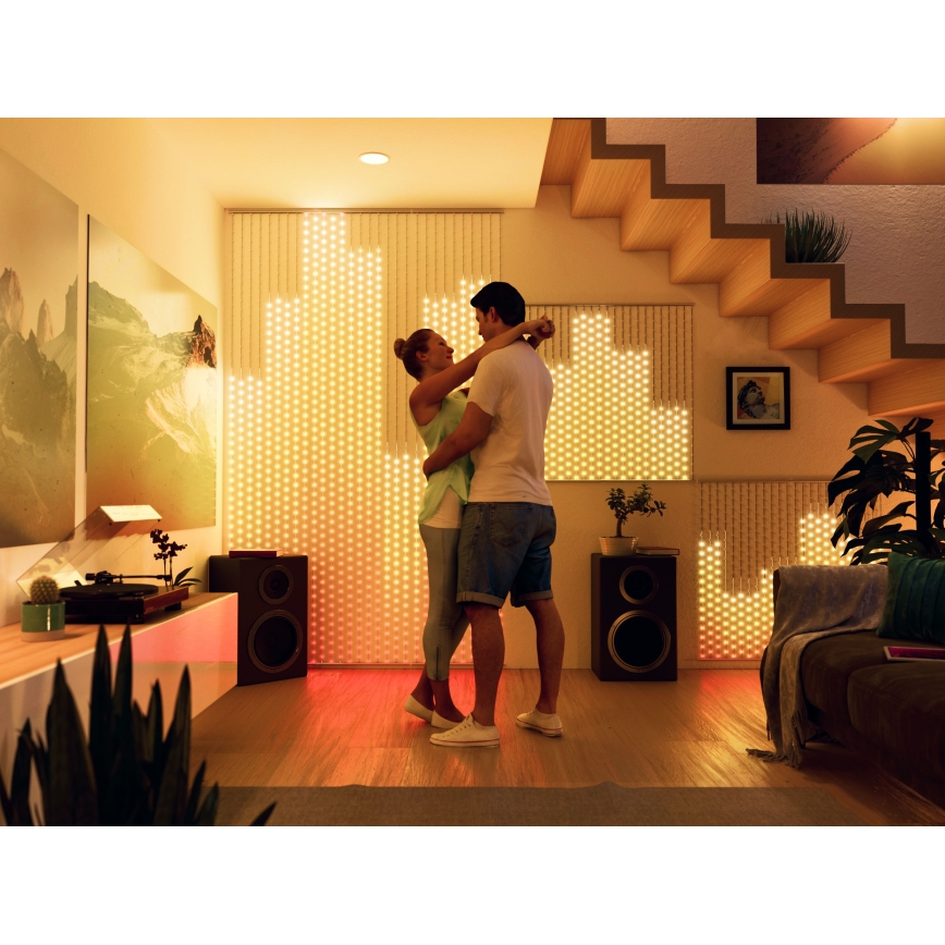 Twinkly - LED RGB Zatemnitvena božična zavesa MATRIX 480xLED 1x1 m Wi-Fi