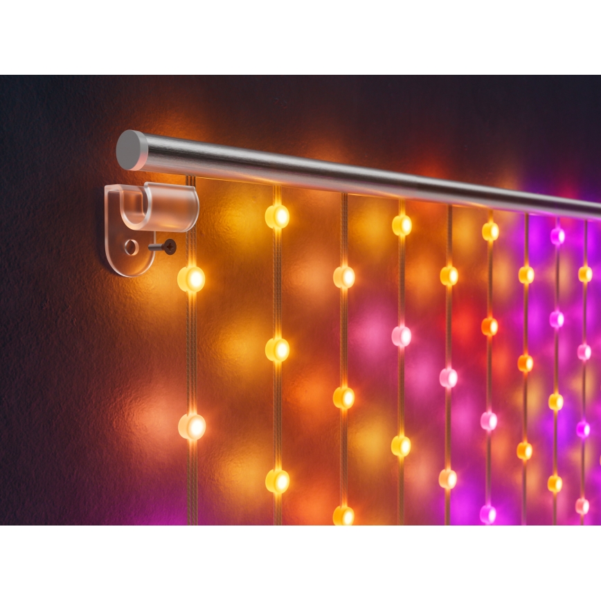 Twinkly - LED RGB Zatemnitvena božična zavesa MATRIX 480xLED 1x1 m Wi-Fi
