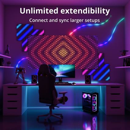 Twinkly - LED RGB Zatemnitvena božična zavesa MATRIX 480xLED 1x1 m Wi-Fi