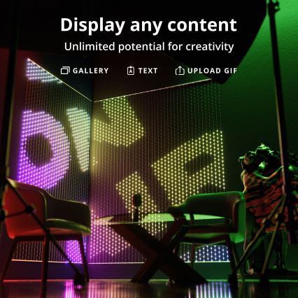 Twinkly - LED RGB Zatemnitvena božična zavesa MATRIX 480xLED 1x1 m Wi-Fi