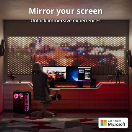 Twinkly - LED RGB Zatemnitvena božična zavesa MATRIX 480xLED 1x1 m Wi-Fi