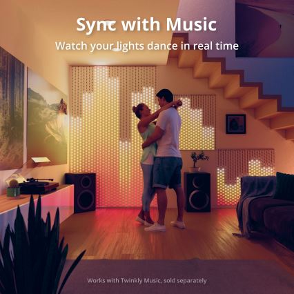 Twinkly - LED RGB Zatemnitvena božična zavesa MATRIX 480xLED 1x1 m Wi-Fi