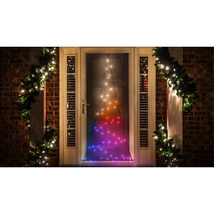 Twinkly - LED RGBW Zatemnitveno zunanje božično drevo LIGHT TREE 70xLED IP44 Wi-Fi