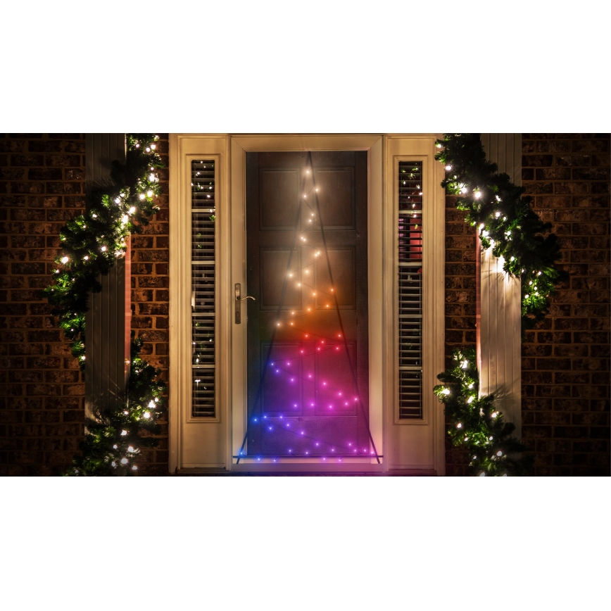 Twinkly - LED RGBW Zatemnitveno zunanje božično drevo LIGHT TREE 70xLED IP44 Wi-Fi