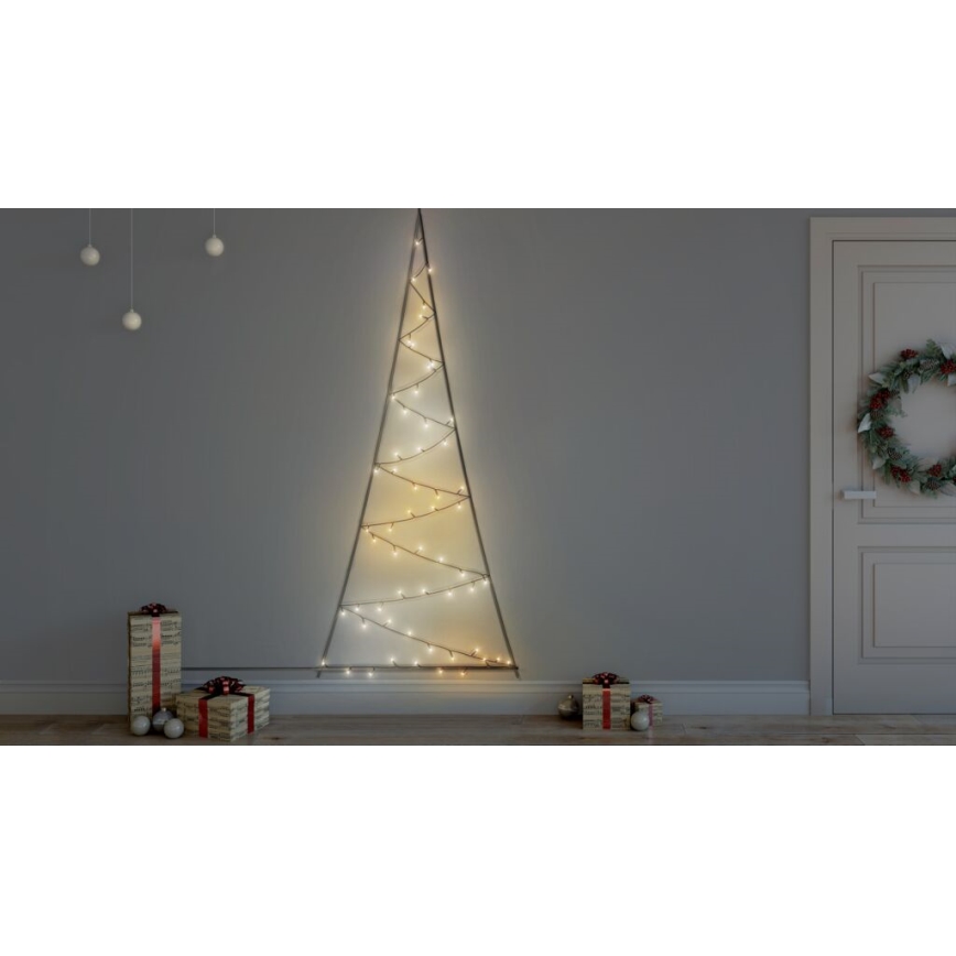Twinkly - LED RGBW Zatemnitveno zunanje božično drevo LIGHT TREE 70xLED IP44 Wi-Fi