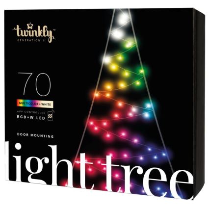 Twinkly - LED RGBW Zatemnitveno zunanje božično drevo LIGHT TREE 70xLED IP44 Wi-Fi