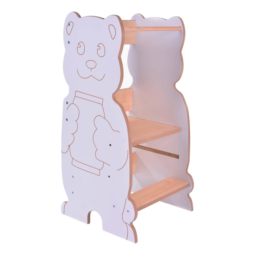 Učni stolp BEAR bela/javor