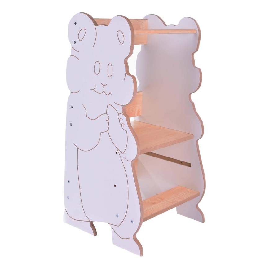 Učni stolp HAMSTER bela/javor