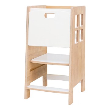 Učni stolp KULE 90x50 cm rjav/bel