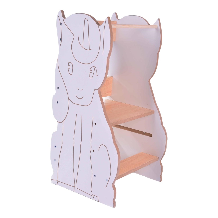 Učni stolp UNICORN bela/javor